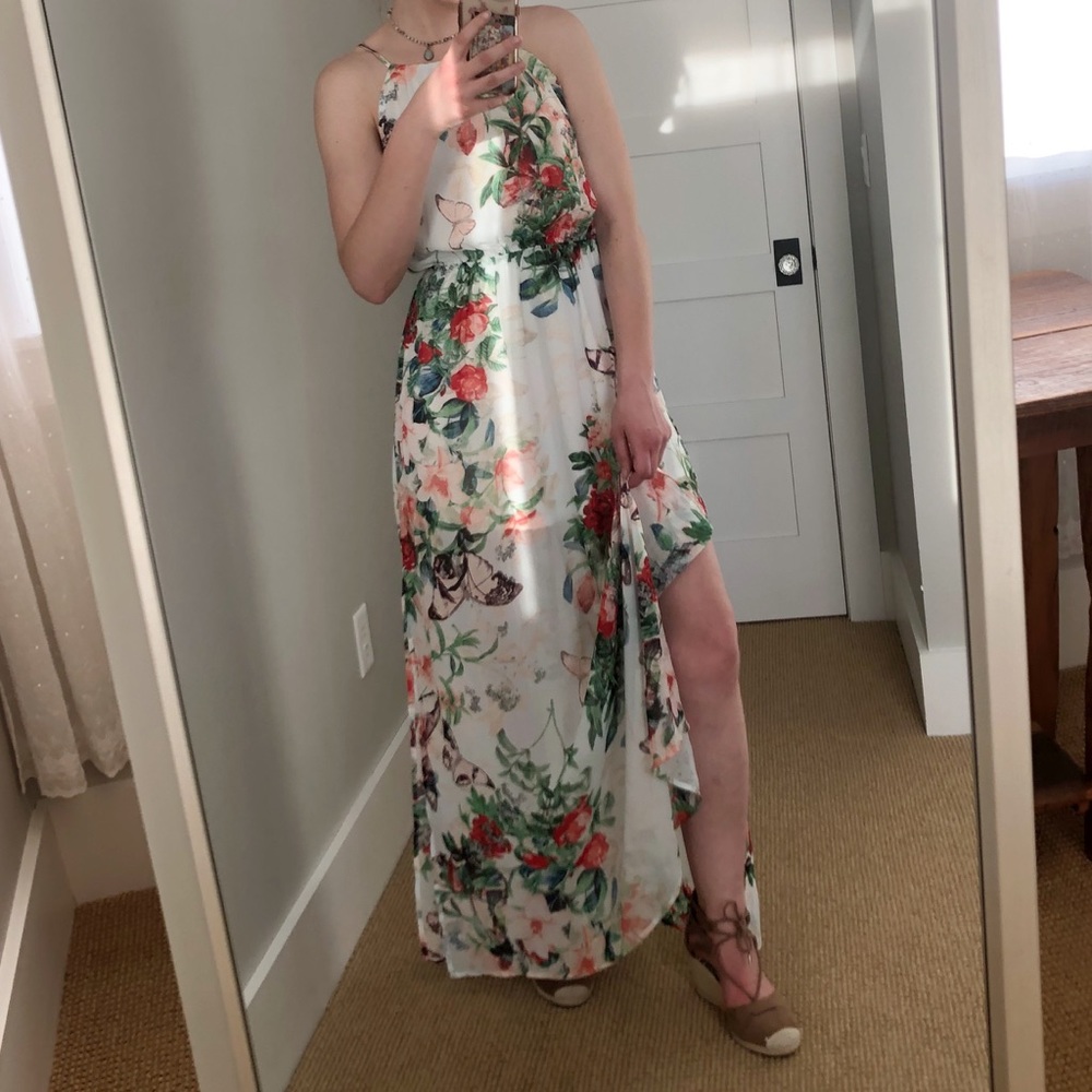 Floral Butterfly Maxi Dress